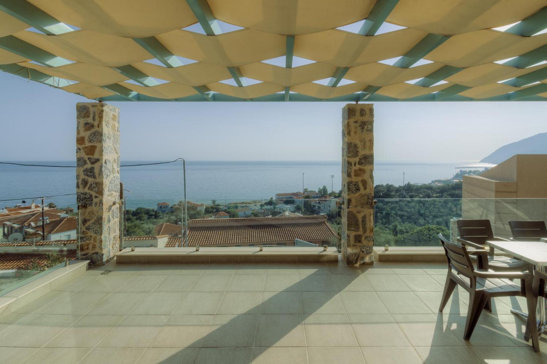 Ouzo Panoramic Houses 2, With Private Pool Plomari Esterno foto